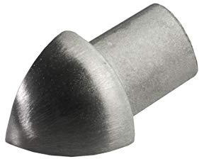 Fuchs Design Fliesenschiene Ecke Endstück Professional 11 mm Viertelkreis V2A Edelstahl gebürstet - Außenecke
