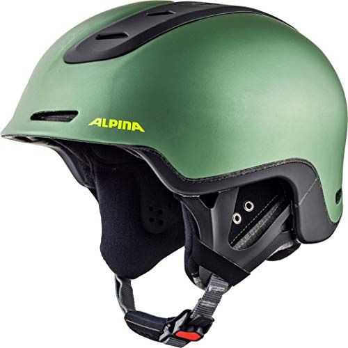 ALPINA SPINE - Sicherer, Individuell Anpassbarer & Hochwertiger Skihelm Für Erwachsene, moss-green matt, 52-56 cm