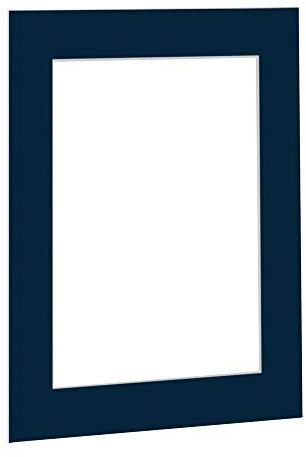Bildershop-24 Passepartout Blau in 42 X 59.4 cm (DIN A2) (BxH) Außenmaß mit Ausschnitt für Bildgröße 29.7 X 42 cm (DIN A3) (BxH)