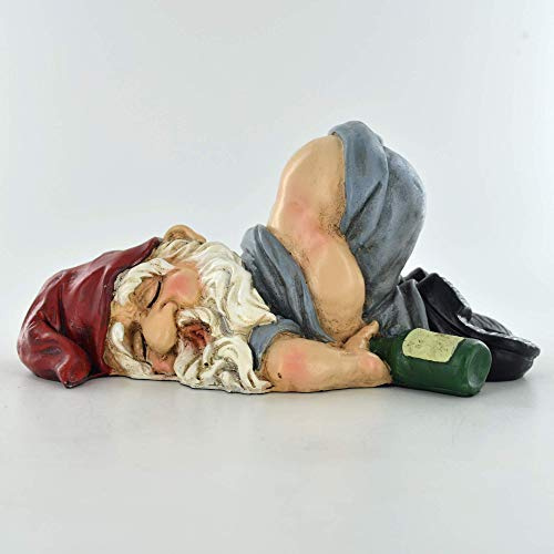 Nain de jardin – Figurine fantaisie Drunk and Disorderly – Décoration d'intérieur ou de jardin – Cadeau humoristique – 7,5 cm de hauteur