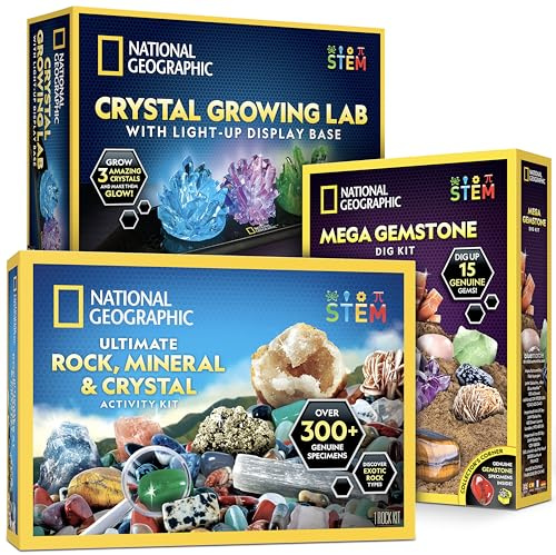 National Geographic Geology Kit with Crystals, Gem Dig, & Rock Collection