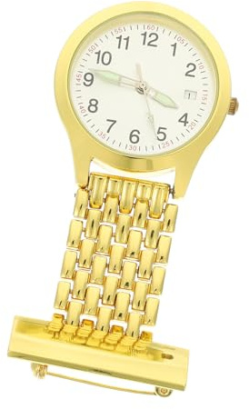 UKCOCO 1stk Uhr Stethoskop-Abzeichen-Uhr Männliche Geschenke Taschenuhr Ansteckuhr Einziehbare Clipuhr Arzt Silikonhülle Revers -Eisen-Legierung Mann