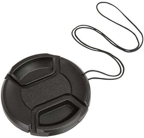 1pcs Universal Center Pinch Snap-on Front Lens Cap 40.5mm 46mm 49mm 52mm 58mm 62mm 67mm 72mm 77mm 82mm For Canon Nikon Sony Pentax Olympus Fuji Camera with String (82mm)