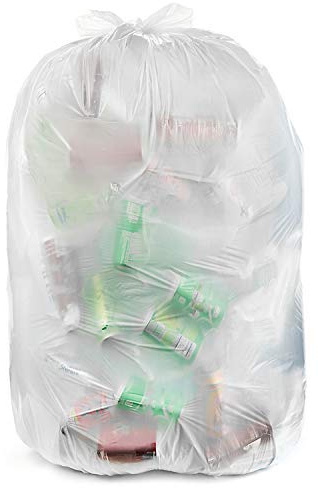 Ultrasac UL-39586CL - Bolsas de basura transparentes resistentes de 55-60 galones, 6.0 mil, 39 x 58 pulgadas, paquete de 15 unidades, para contratistas, construcción e industria