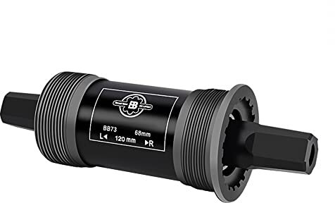 MiOYOOW Fahrrad Tretlager Innenlager Tretlagerloch-Kurbelachse 68 mm für Vierkant-Spindelkurbel