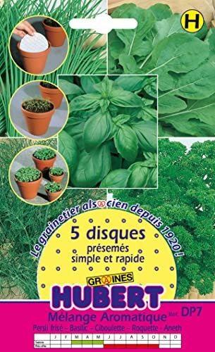 5 Disques Présemés Mélange Aromatique Persil frisé - Basilic - Ciboulette - Roquette - Aneth