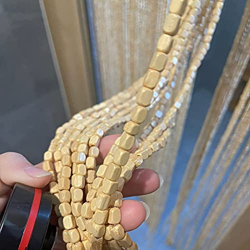 YUJIANHUAA Türvorhang Holzperlenvorhang Bambusvorhang,Handgefertigte hängende Perlen-Türjalousien,Balkontür Insektenschutz Vorhang,Wohnkultur Für Raumteiler,Anpassbare (90x200cm(90 Stränge))