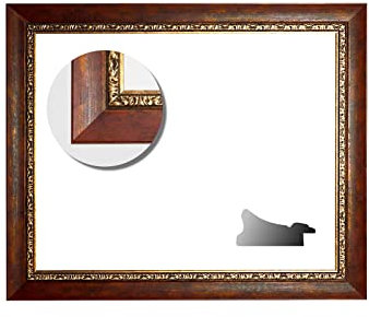 Barockrahmen rot mit verzierter Kante, Serie 370 - Leerrahmen, 50 x 60 cm