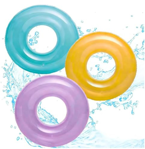 POPOYU 3 Stück Schwimmring Erwachsene,Schwimmring Set,Aufblasbare Pool,35.8/30 GroßPool Float Swimmingpool-Schwimmer,Sommer Wasser Schwimmreifen für Schwimmbad-Inflatable Swimming Ring