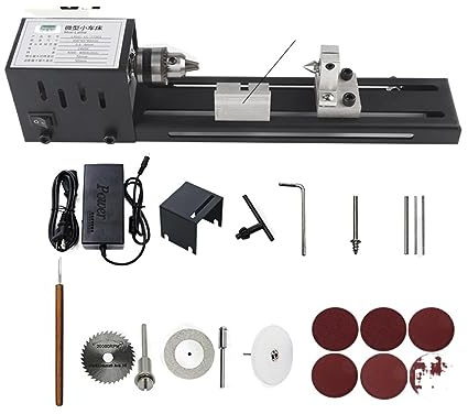 Tornio per legno Mini macchina for tornio Rettifica for lucidatura auto da taglio rotonda Macchina for perline di Buddha Multifunzione Strumento for la lavorazione del legno di prodotti in legno fai-d