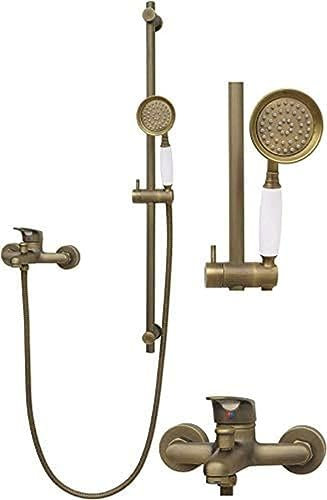 Retro Badewanne Wasserhahn Set Dusche Mischbatterie Wasserhahn Einhebelmischer Duschstange Duschkopf Bad Duschkopf Handbrause