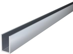 Generic U - Profil mit 6mm Innenmaß aus Aluminium für Stegplatten, Glas, Kunststoffplatten - 1000mm lang