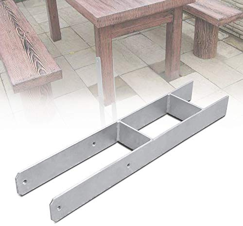 Ansobea Juego de anclajes en H para postes en H, ancla, postes, anclajes, postes en forma de H, soporte de acero para postes, vallas, garajes, casas de zancos (12 unidades de 81 x 600 x 5 mm)