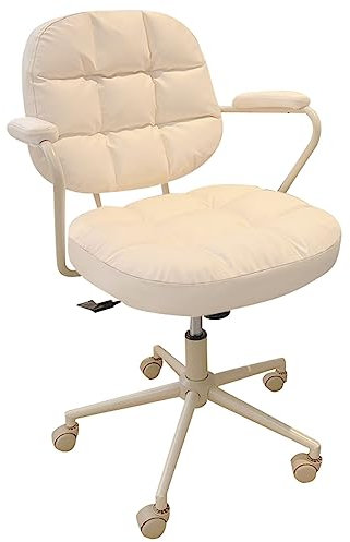 Ergonomischer Bürostuhl aus PU-Leder mit Armlehnen, Schreibtischstuhl für das Home-Office mit Neigefunktion, Rückenlehne, drehbarer moderner Arbeitsstuhl aus PU-Leder mit Rollen Chaser of Light