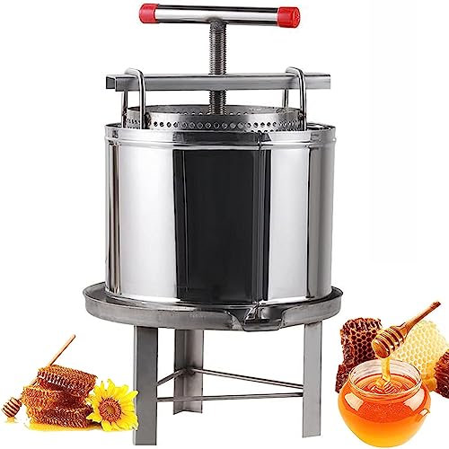 YANDDEA Honigschleuder - aus Edelstahl, Manuell, Ø350 mm, Honigpresse Presswerkzeug, Honig Extraktor, Schleuder, Tangentialschleuder, Honey Extractor, Imker und Bienenzüchter