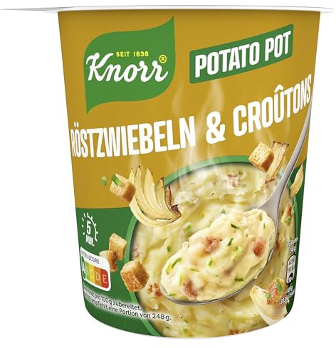 Knorr Potato Pot Röstzwiebeln & Croûtons leckeres Kartoffelgericht fertig in nur 5 Minuten 48 g