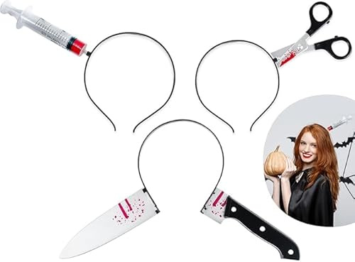 Nujvnuj Halloween Haarreif Accessoires Halloween Haarschmuck Halloween Kopfschmuck Damen Halloween Messer Im Kopf