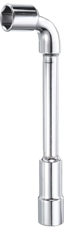 QUARKZMAN L-förmiger Winkelschlüssel mit Sechskantbuchse 16mm Doppelseitige metrische 6-Punkt-Rohrbuchse für allgemeine Reparaturen, Pipeline, Fahrrad- und Autowartung