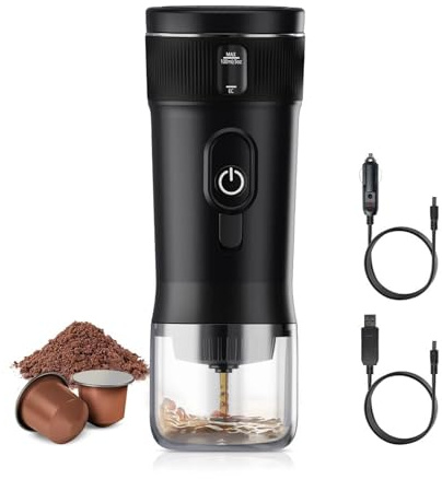 Caffettiera portatile, Macchina for caffè portatile Piccola macchina for caffè espresso DC12V Macchina for caffè da viaggio for auto All'aperto Campeggio Zaino in spalla Legra , camper, escursionismo,