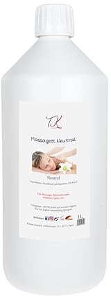 1L Massageöl Neutral für Massage, Wellness, Physiotherapie, SPA etc. in Pharma Qualität (1L)