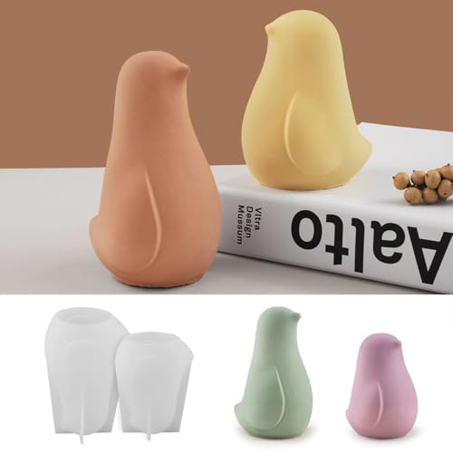 wikimo 2 Stück Silikonform Ostern Vogel, Gießformen Silikon Frühling Kerzenformen zum Gießen, Gießform Ostern, Vogel Gips Zum Gießen Giessformen (Vogel)