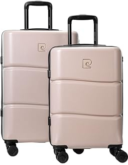 Pierre Cardin Set DE 2 VALISES RIGIDES Intense (Tailles S,M) Champagne | Set de 2 Valises Rigides INTENSE, Cabine 55 cm et M 65 cm, ABS, 8 Roues, Cadenas, Garantie 2 Ans