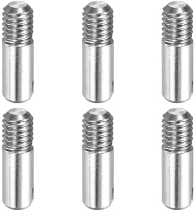 QUARKZMAN 6 Pcs Pini Cilindrici Con Intagli M3 X 10mm, Pini Di Posizionamento A Filetto Esterno In Acciaio Inossidabile 304 Perno Di Supporto Per Mensole Per Installazione Di Mobili