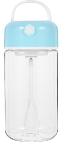 GANAZONO Bouteille Shaker Électrique Automatique pour Poudre de Protéines 380 Ml Transparent Bleu Ciel Portable pour Sport Fitness et Boisson Maison
