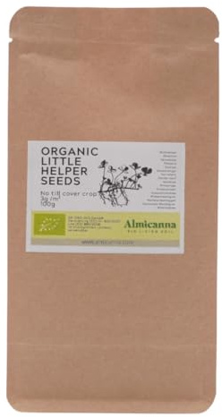 ALMICANNA: Organic Little Helper Seeds/Cover Crop 100g - Begleitpflanzen und Untersaat für Living Soil - Gründüngung für Indoor Cannabis Anbau