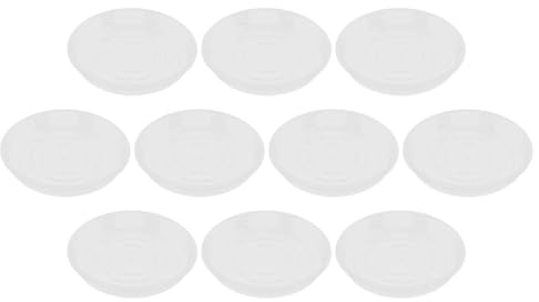 NIYANGLE 10 Piezas Bandejas de Agua Transparentes para Macetas Redondas de Plástico, Platillos Recolectores de Agua para Plantas de Interior, Base Protectora para Jardineras y Huertos