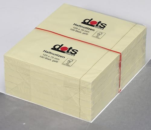 Dots - Haftnotizen gelb 12,5 x 7,5 cm VE 12