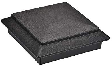 Flat Top Post Cap for Fence, Stair Handrail Post, 120 x 120 mm 4.7 Inch, Plastic, Black Grey
