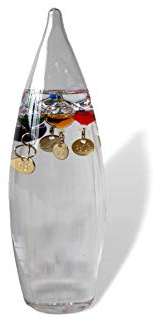 Galileo Thermometer Bullet Shaped Temperature Gauge Multicolored