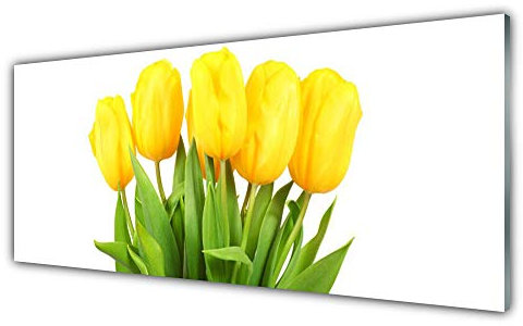 Tulup Acrylic Glass Print 125x50cm Wall Art - Wall Picture Plastic Acrylic Glass - Tulips Floral