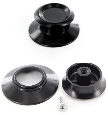 DL-pro 2x Universal Deckelgriff Ersatzgriff Ø 66mm schwarz für Kochtopf Pfanne Topfdeckel | Passend für fast alle Marken