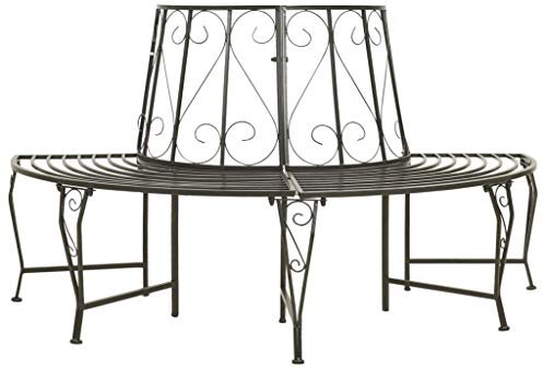 SKM Garten-Baumbank Halbrund 160 cm Stahl-034