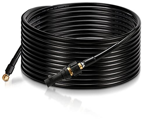 Sonnewelt Hochdruckreiniger-Schlauch Ersatz 30m,Temperatur bis zu 60°C,Anschluss 1/8 AG,M22 x 1,5 IG Adapter