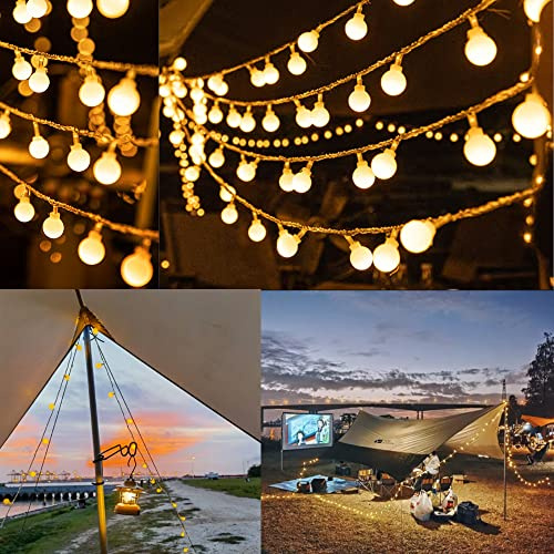 Loiina LED Kugel Lichterkette, 10M 100LED Lichterkette Kugel IP44 Wasserdich für Party Deko Weihnachten, Party Hochzeit Warmweiß