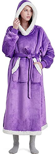Sherpa Hoodie Sweatshirt Pullover Decke Tv-Decke mit Ärmeln und Taschen Fleece Ärmeldecke für Erwachsene, Erwachsene Ärmeldecke Tragbar Weich Warm, Ganzkörperdecke als TV Decke,#7,L