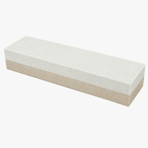 ebuyerfix Durable Sharpening Stones, One Side 120 grit, One Side 240 grit Wear-Resistant Fusiform Shaped Sharpener Fine Medium Grit Whetstone for Scissors, Knives, Axes, Chisel Tools, and Blades