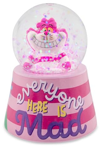 Alice nel paese delle meraviglie Disney Stregatto mini palla di neve illuminata | 7,6 cm di altezza