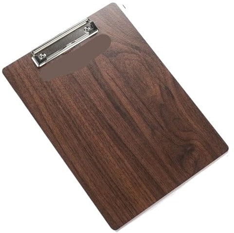 Porte-Blocs 215x310mm bloc-notes en bois presse-papiers Menu porte-papier pince conseil fichier Document presse-papiers Planchettes à Pince (Color : 1)