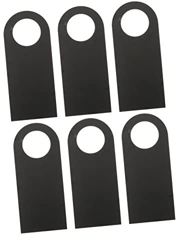 6 Stück Türschild Schwarz, Doppelseitige Beschilderung