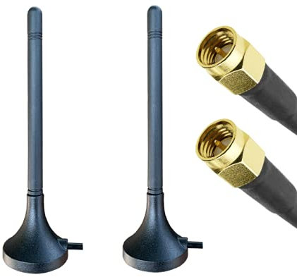 2 antenas de terminal UniteCom Mag Mount 4G/5G con cable de 3 metros y conectores SMA LTE, antenas magnéticas mini látigo internas, externas, impermeables, banda ancha móvil, Internet inalámbrico, O2,