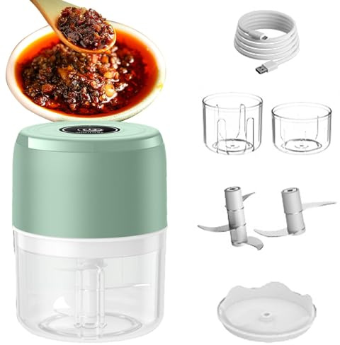 Hachoir à nourriture électrique, hachoir à ail portable, petit hachoir électrique et coupe-légumes, hachoir à viande, petit hachoir à viande pour couper les légumes, accès
