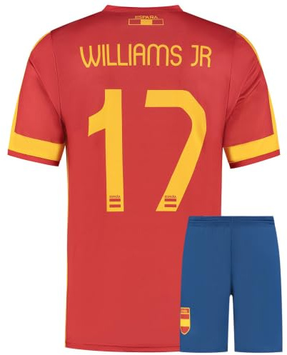 Spanien Fußball Trikot Set Williams - Kinder und Erwachsene - Jungen - Herren - Sportsachen - Geschenke - Sport t Shirt - Sportbekleidung