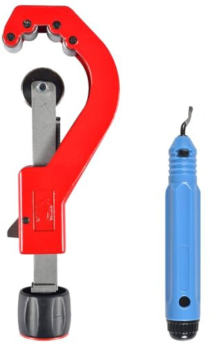 Rohrabschneider 14-65mm, Schnell-Einstellung Leitungsschneider, Rohrabschneider mit Entgrater, Rohrschneider für Dünner Edelstahl Stahl Kupferrohr Kunststoff Aluminium