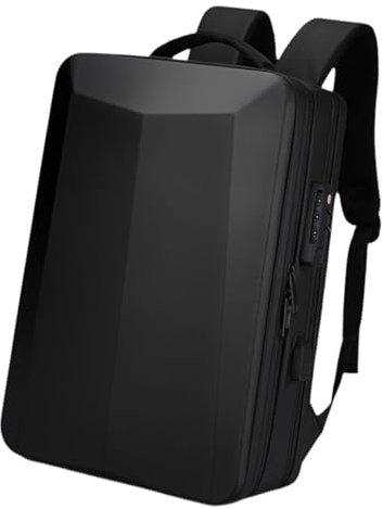 AsrMyjcx Mochila para Ordenador Portátil Mochila Casual para Hombre Mochila para Ordenador Portátil de 15 Pulgadas con Puerto USB Mochila de Negocios para el Trabajo Diario Viajes Escuela, Negro