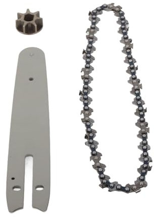 Jwthee Catena per Motosega e Barra Guida, Set di Catene per Motosega Barra e Catene di Ricambio per a Catena Accessori per da 6 Pollici per Mini Motosega elettrica