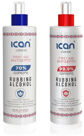 ICAN London Isopropyl Alcohol Spray, 99.9% and 70%, 500ml, Combo Pack